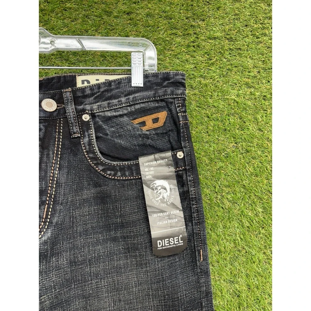 Diesel Jeans Mens 32 Bootcut Black Denim y2k Workwear Grunge Fits 32x26 NWT